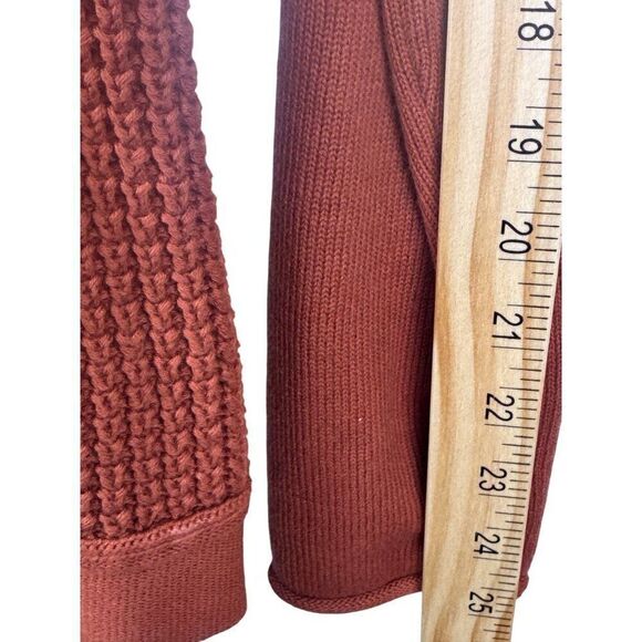 J. Crew Crewneck Rust Orange 100% Cotton Long-Sleeve Sweater Rust Orange EUC XS - Picture 7 of 10